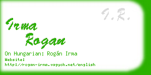 irma rogan business card